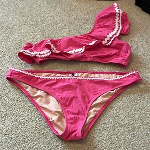 Adorable Pink Ruffle J.Crew Swimsuit
